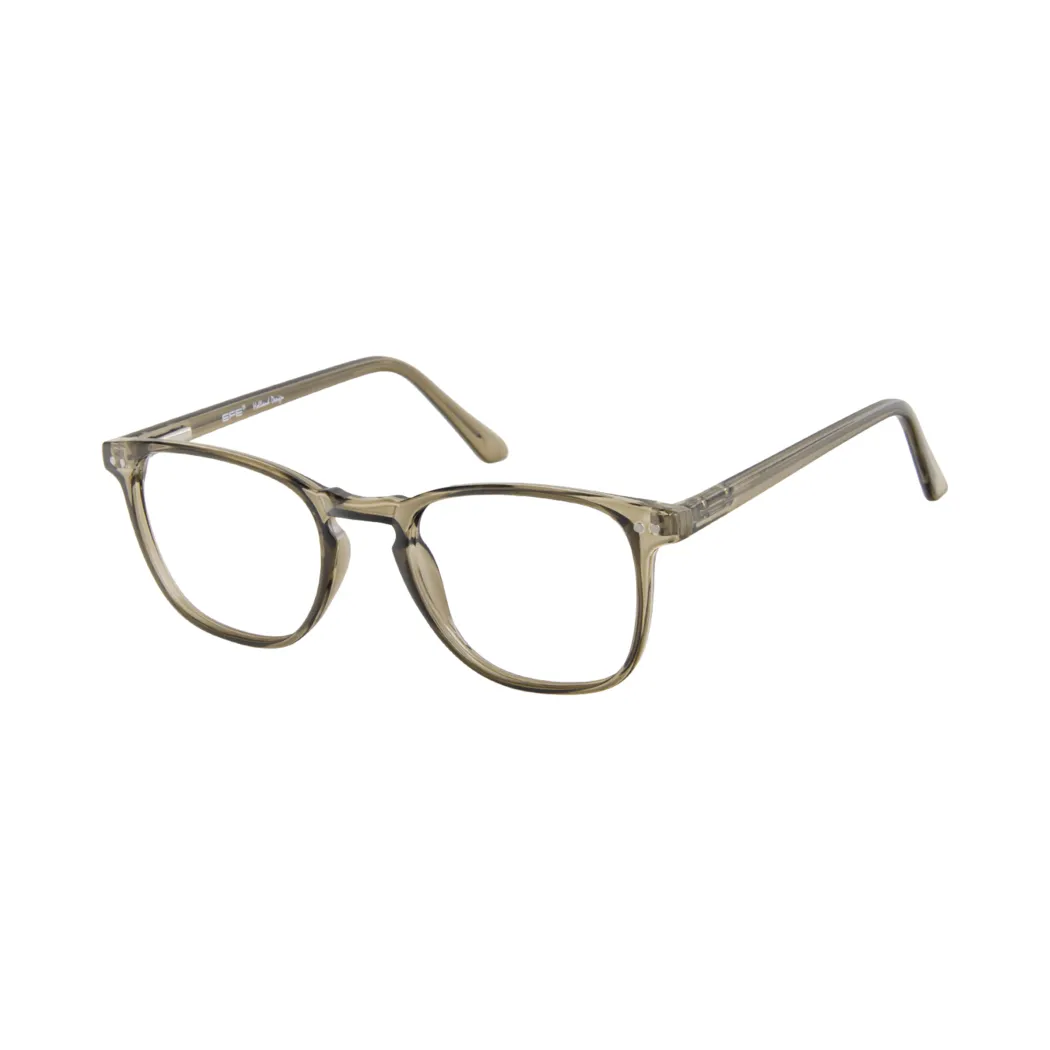 Rectangle Transparent Green Eyeglasses
