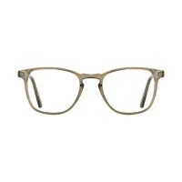 Rectangle Transparent Green Eyeglasses