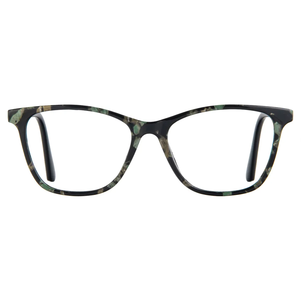 Square Black/Green Eyeglasses