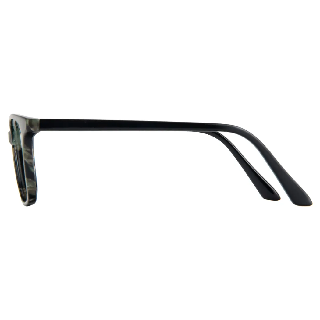 Square Black/Green Eyeglasses