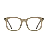 Square Transparent Green Eyeglasses
