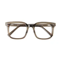 Square Transparent Green Eyeglasses