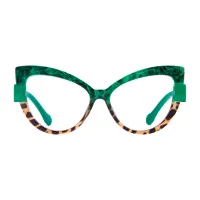 Cat-eye Green/Tortoiseshell Eyeglasses