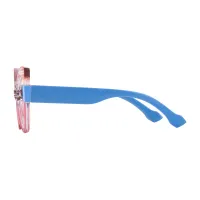 Cat-eye Striped Eyeglasses