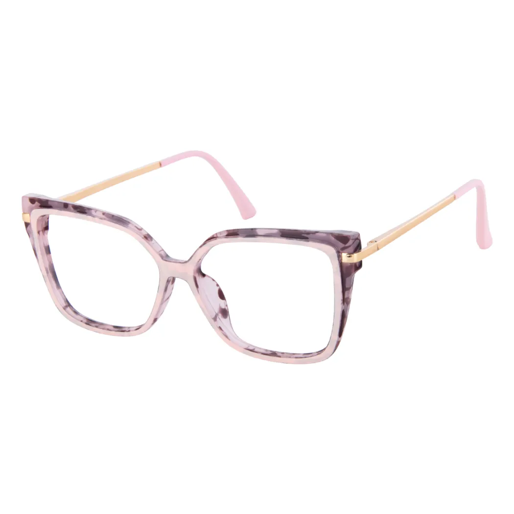 Square Tortoiseshell/Pink Eyeglasses