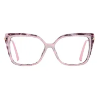 Square Tortoiseshell/Pink Eyeglasses