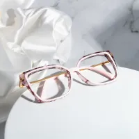 Square Tortoiseshell/Pink Eyeglasses