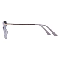 Square Transparent Gray Eyeglasses