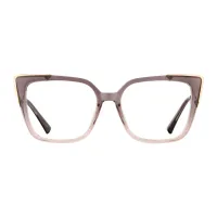 Square Transparent Gray/Transparent Pink Eyeglasses