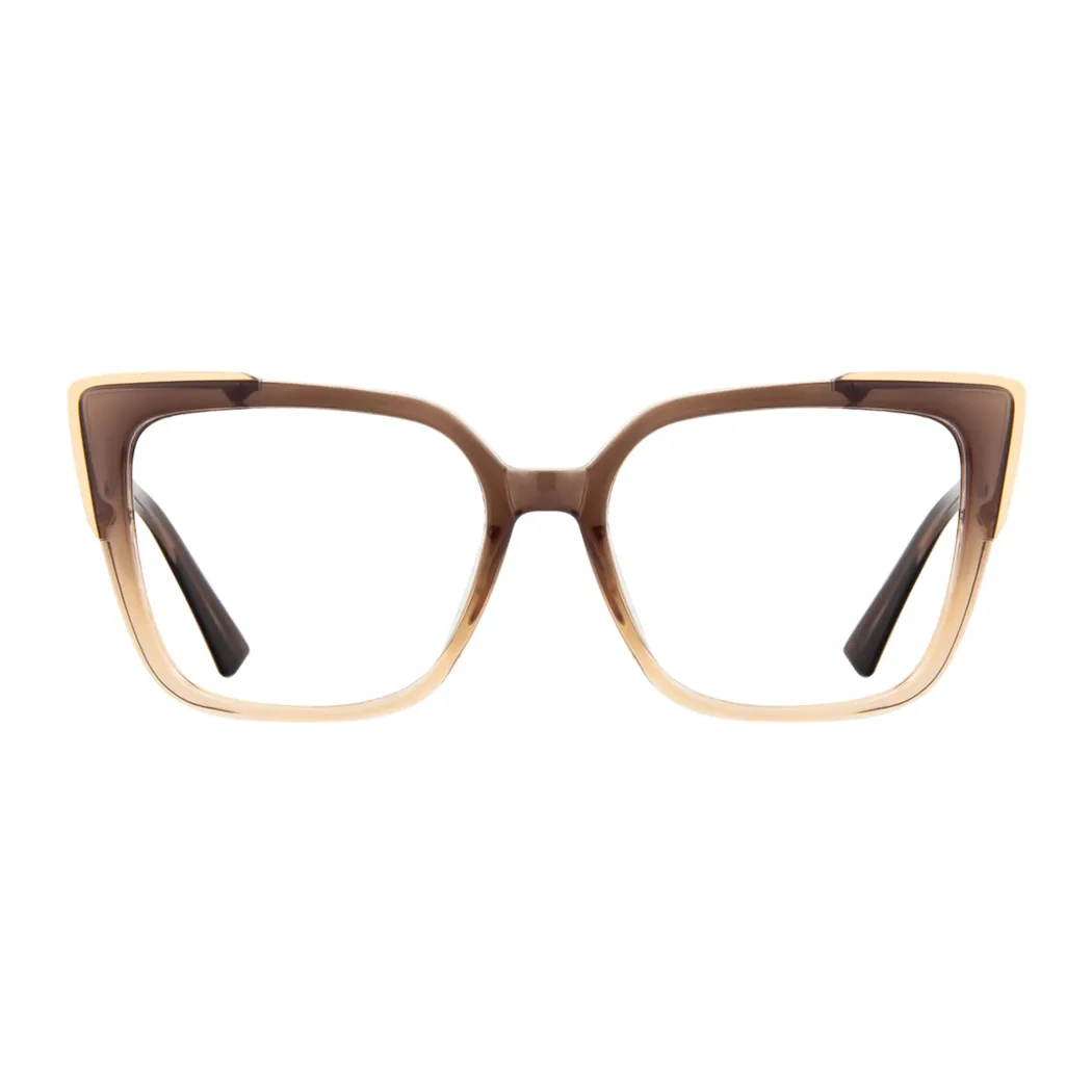 Square Brown/Yellow Reading Glasses
