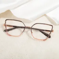 Square Transparent Gray/Transparent Pink Eyeglasses