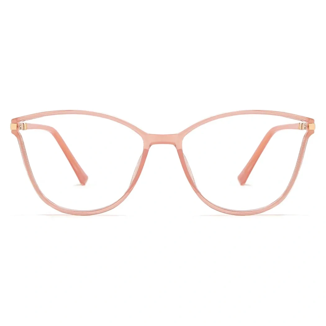 Cat-eye Transparent Pink Eyeglasses