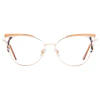 Browline Light Brown Eyeglasses