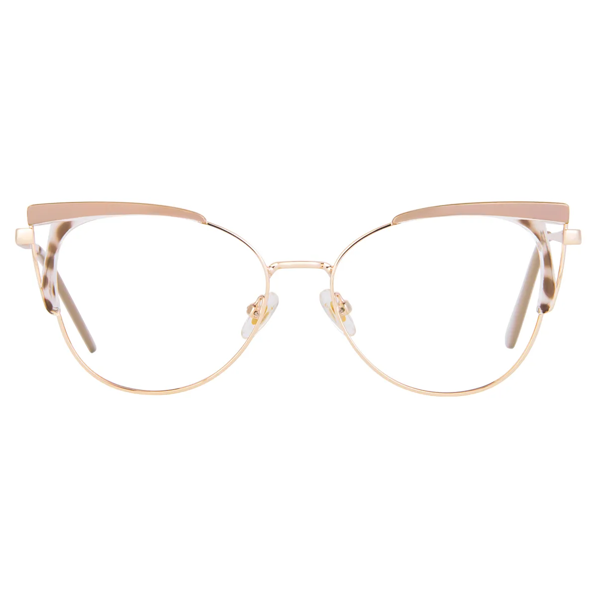 Browline Transparent Brown Eyeglasses