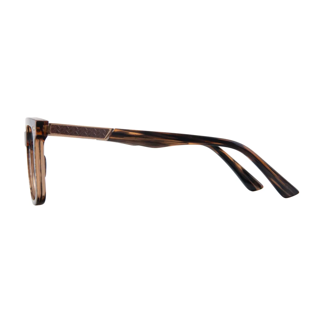 Square Striped Eyeglasses