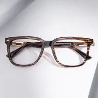 Square Striped Eyeglasses