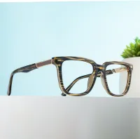 Square Striped Eyeglasses