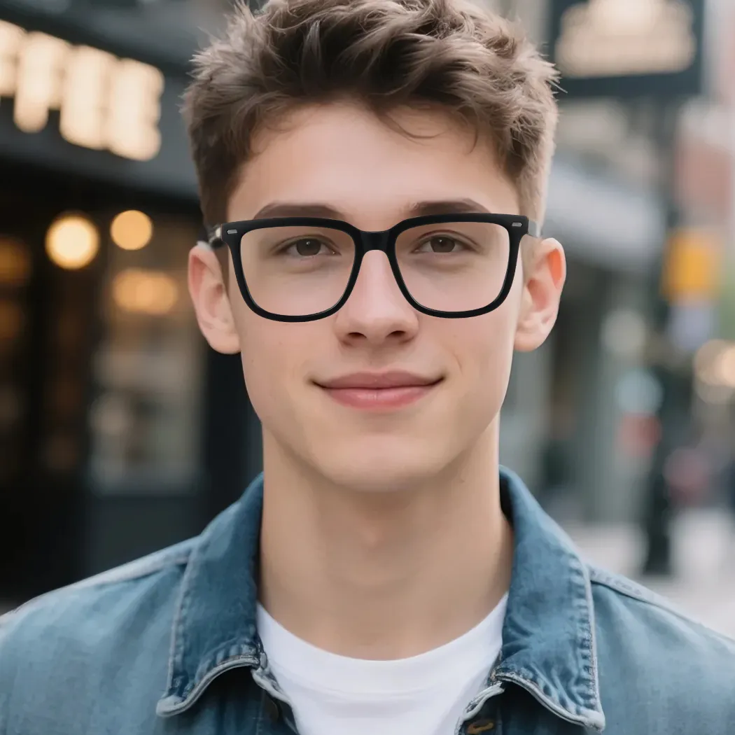 Square Matte Black Eyeglasses