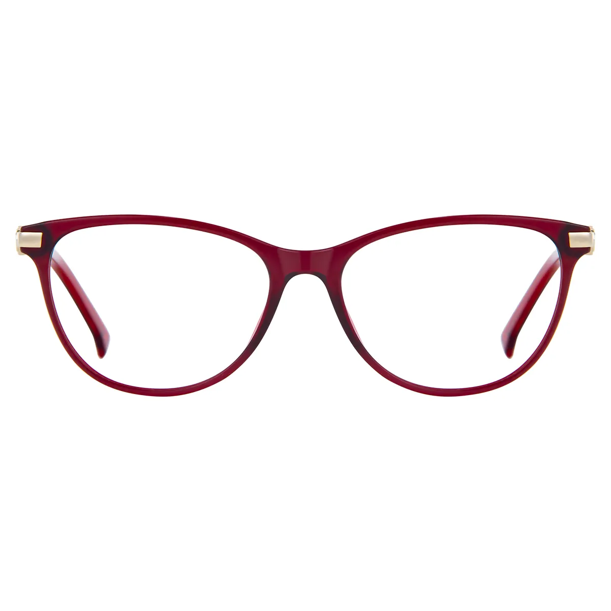 Cat-eye Transparent Red Eyeglasses