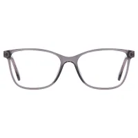 Rectangle Transparent Gray Eyeglasses