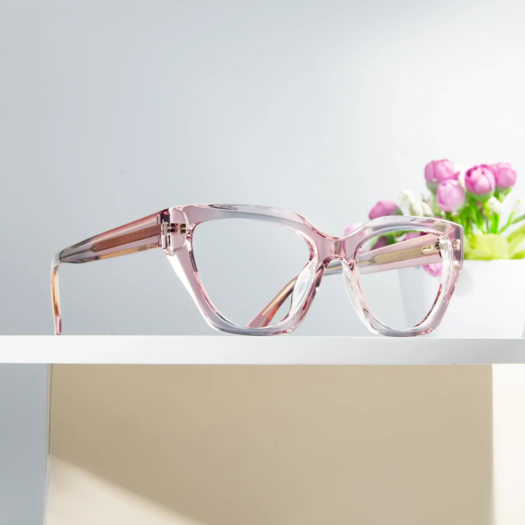 Square Pink Eyeglasses