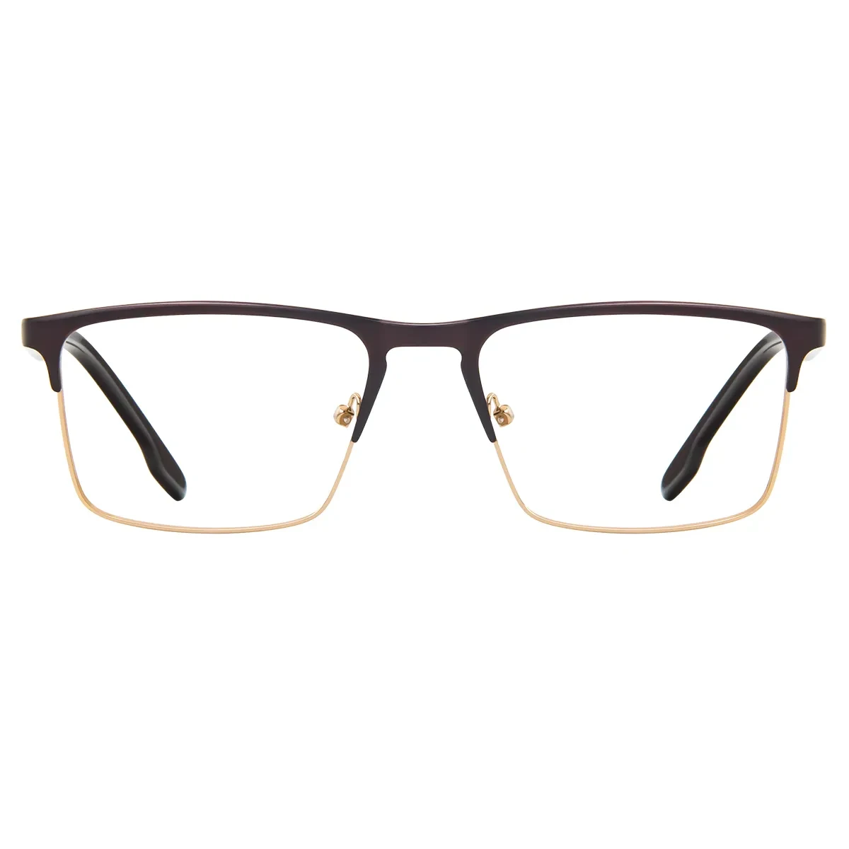 Rectangle Brown Eyeglasses