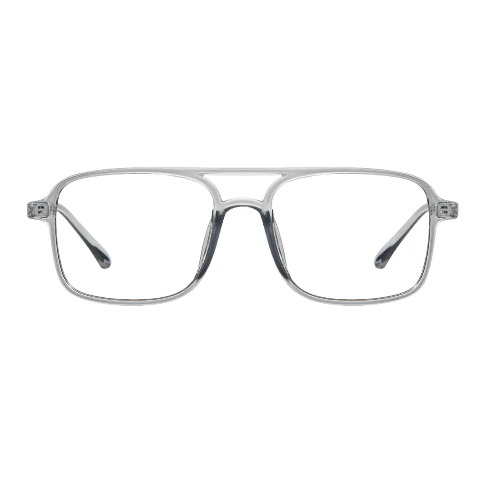 Aviator Transparent Gray Eyeglasses