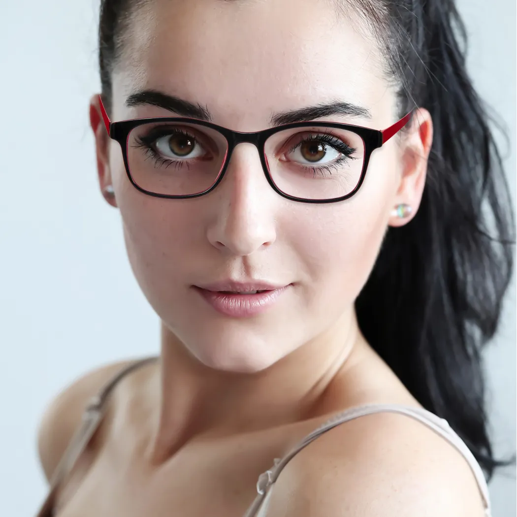 Square Grey Eyeglasses