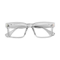 Square Transparent Gray Eyeglasses