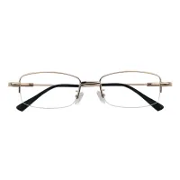 Rectangle Gold Eyeglasses