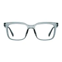 Square Transparent Gray Eyeglasses