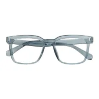 Square Transparent Gray Eyeglasses