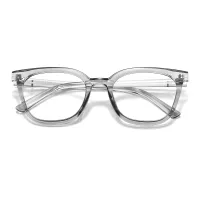 Square Transparent Gray Eyeglasses