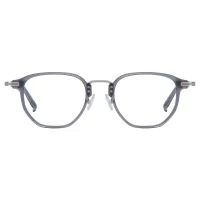 Geometric Transparent Gray Eyeglasses