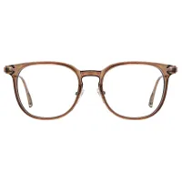 Square Transparent Amber Eyeglasses