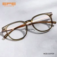 Square Transparent Green Eyeglasses