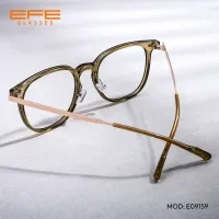 Square Transparent Green Eyeglasses