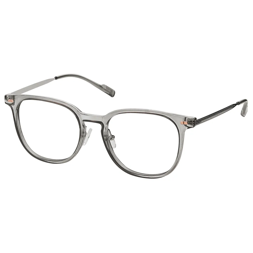 Square Transparent Gray Eyeglasses
