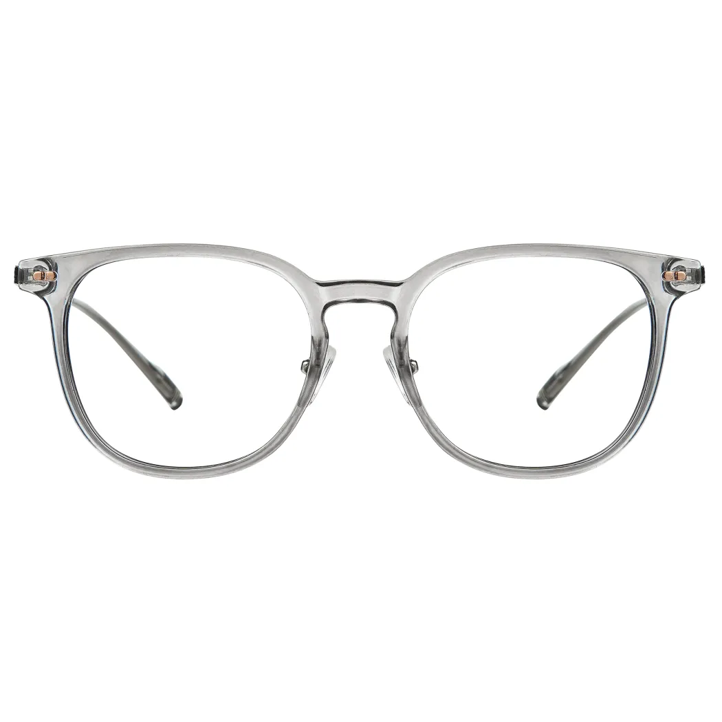 Square Transparent Gray Eyeglasses