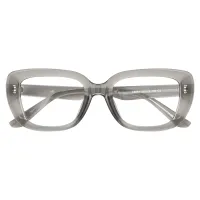 Rectangle Transparent Gray Eyeglasses