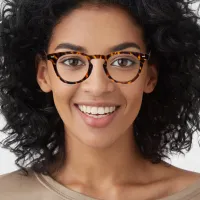 Round Transparent Gray Eyeglasses