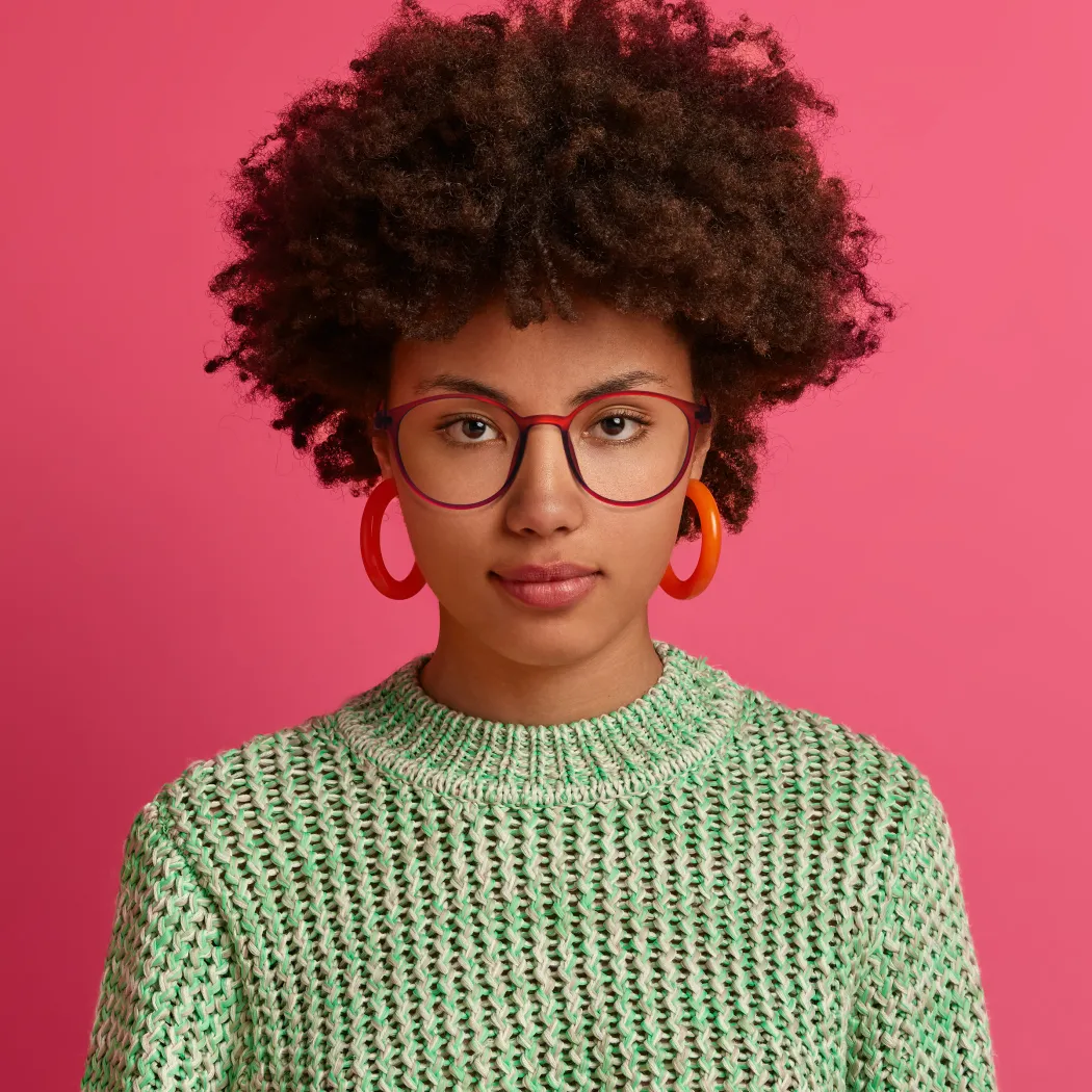 Round Transparent Green Eyeglasses