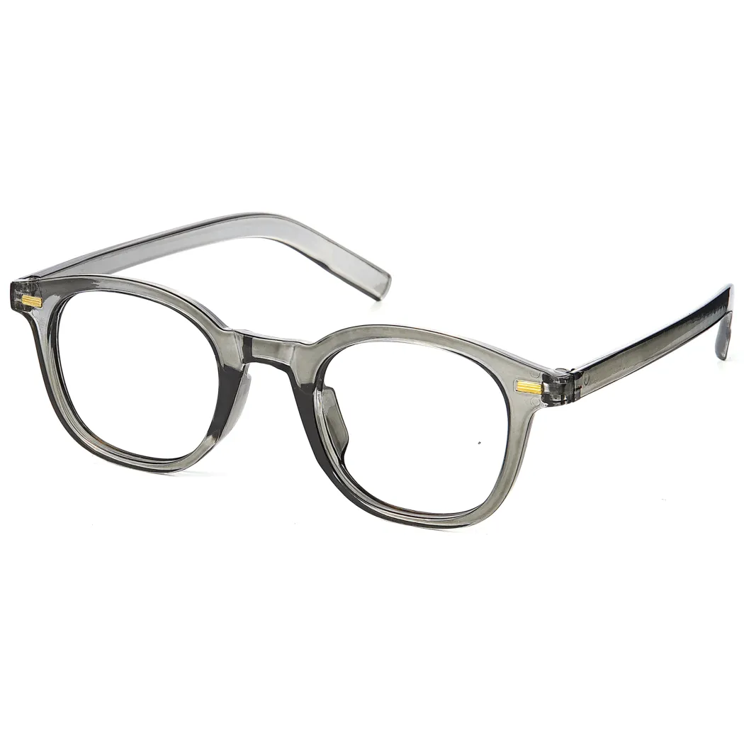 Square Transparent Gray Eyeglasses