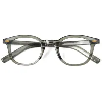 Square Transparent Gray Eyeglasses