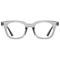 Square Transparent Gray Eyeglasses