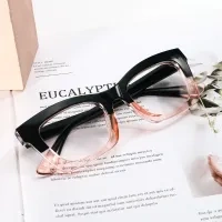Cat-eye Black/Pink Gold Eyeglasses