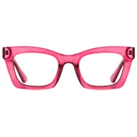 Cat-eye Transparent Pink Eyeglasses