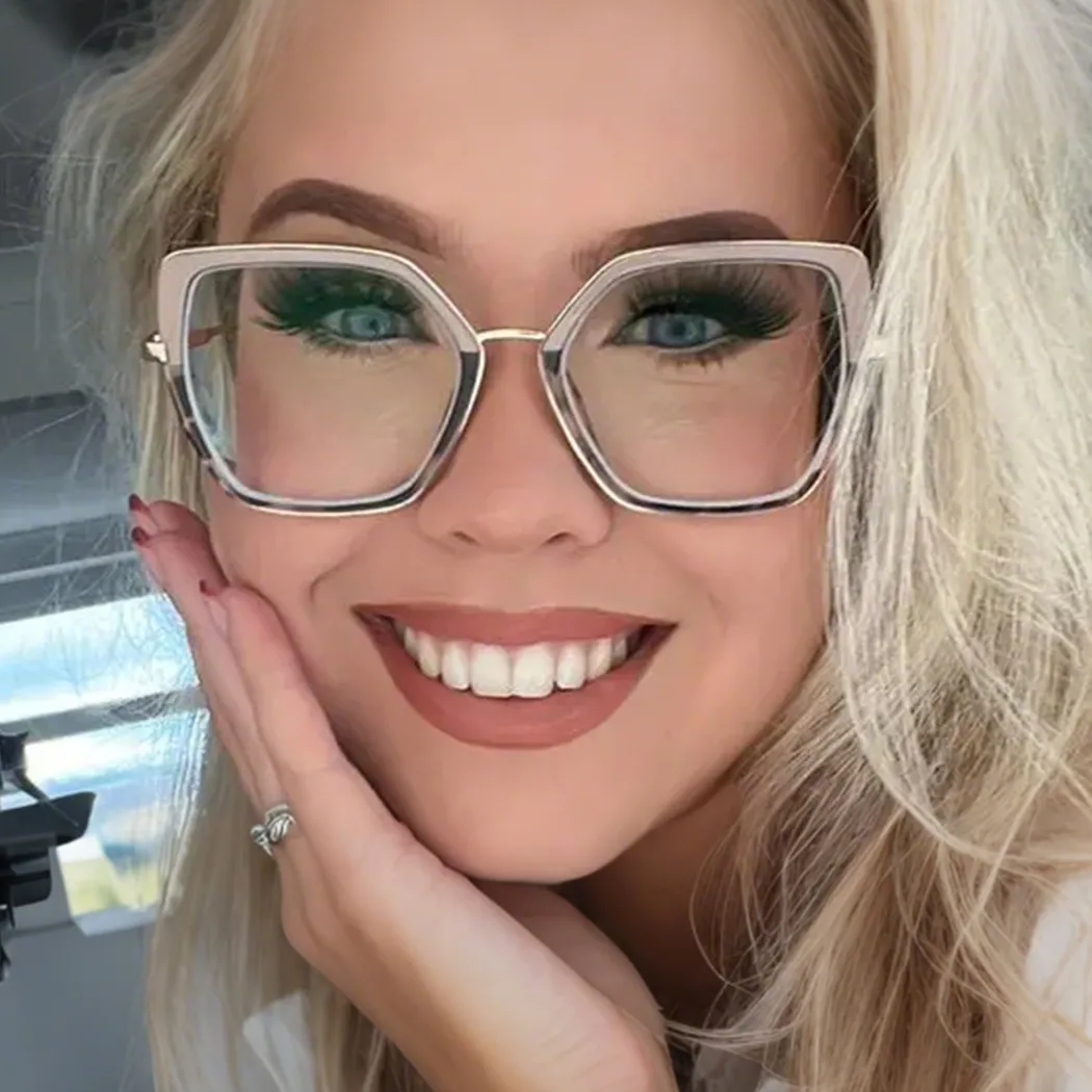 Square Gradient Gray Eyeglasses