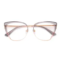 Cat-eye Gradient Gray Eyeglasses