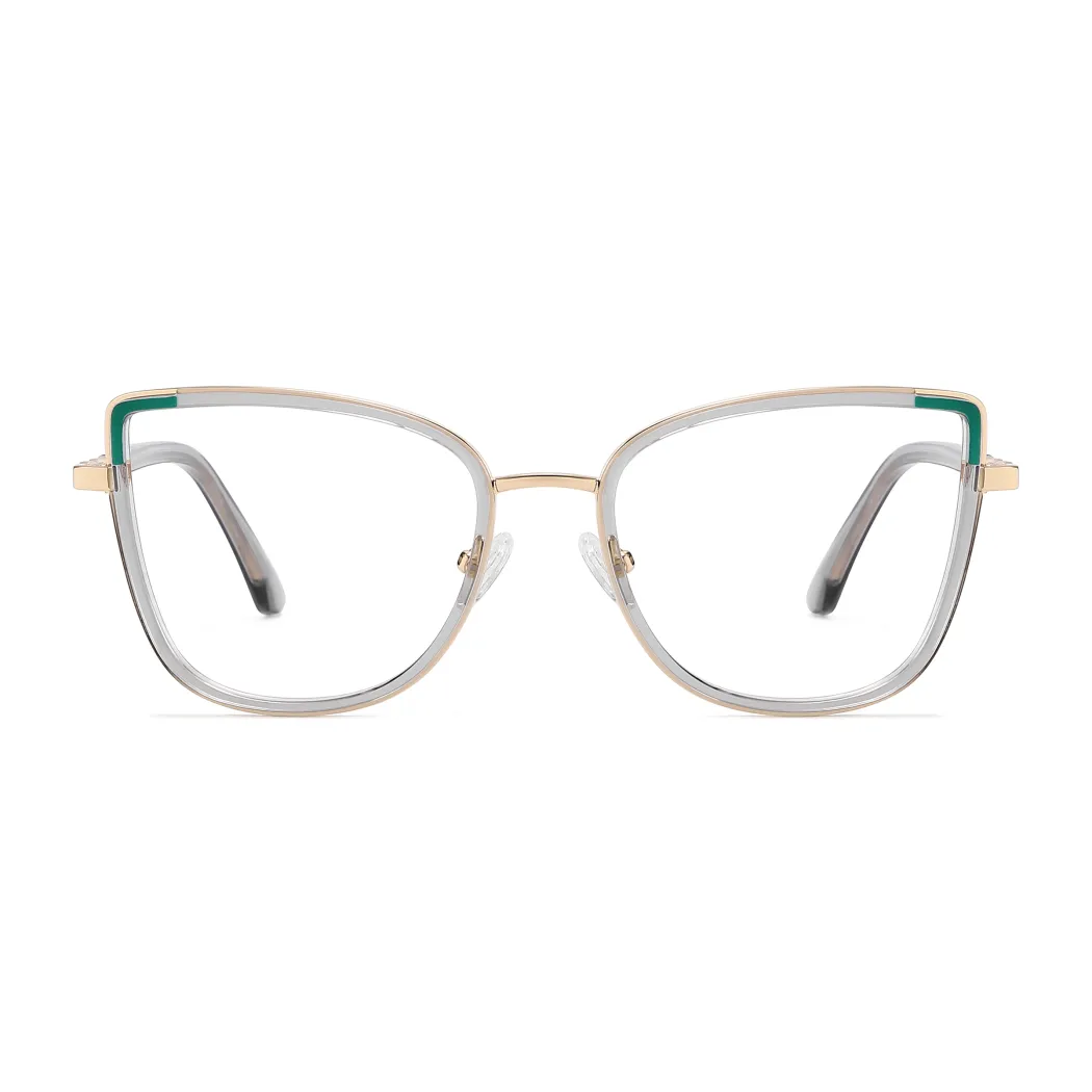 Cat-eye Transparent Gray Eyeglasses